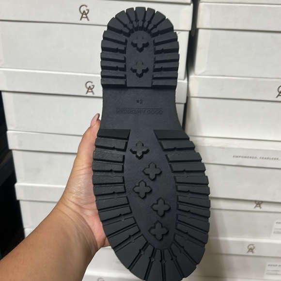 Good American Black Leather Chelsea Boots s 6.5 - Picture 5 of 7